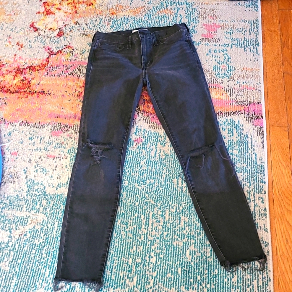 Madewell vintage black 9" skinny high rise sz 26